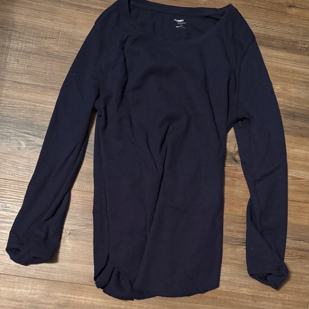 Old Navy Women's Long Sleeve Tee - Navy Blue